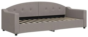 Sofá-cama c/ gavetão/colchões 80x200cm tecido cinza-acastanhado