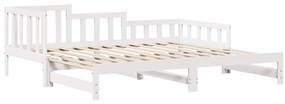 Sofá-cama com gavetão e gavetas sem colchão 90x190 cm branco