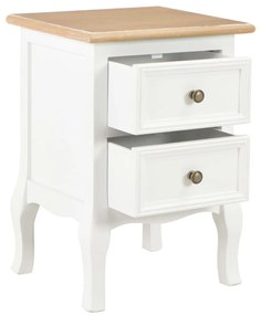 Mesa-de-cabeceira 2 pcs 35x30x49 cm MDF branco