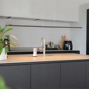 Candeeiro de suspensão moderno preto 150 cm com LED - Banda