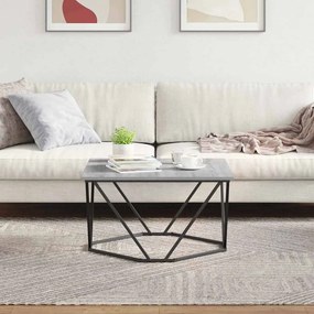 Mesa de Centro Cinza Sonoma 80x80x45 cm Madeira Engenharia