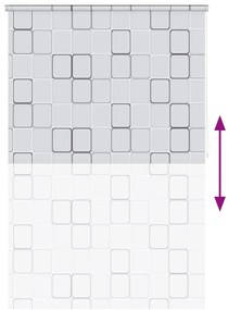 Estore de rolo para o duche 160x240 cm quadrados