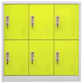 Cacifo 90x45x92,5 cm aço cinzento-claro e verde