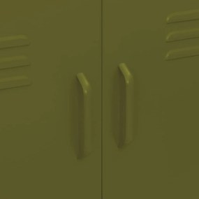 Armário de arrumação aço 80x35x101,5 cm verde-azeitona