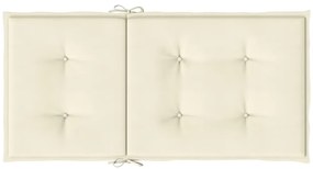 Almofadões lombares p/ cadeiras de jardim 2pcs oxford creme