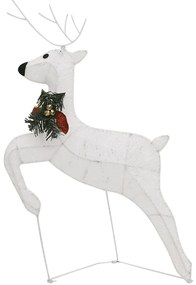 Renas de Natal 4 pcs 80 luzes LED branco