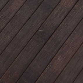 Tapete retangular 100x200 cm bambu castanho-escuro