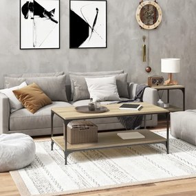 vidaXL Mesa centro 100x50x40 cm derivados madeira cor carvalho sonoma