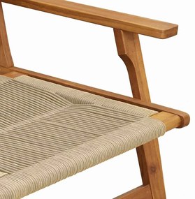 Conjunto de Cadeiras com Mesa de 4 - Madeira de Acácia Bege