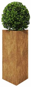 Vaso/floreira 2 pcs triangular 40x40x75 cm aço intempéries