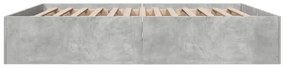 Estrutura de cama 180x200 cm derivados de madeira cinza cimento