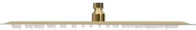 Cabeça de chuveiro retangular 40x30 cm aço inoxidável dourado