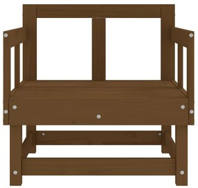 Cadeiras de jardim 2 pcs madeira de pinho maciça castanho-mel