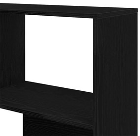Armário de Canto vidaXL Preto Carvalho 140x30x140 cm Madeira de Engenh