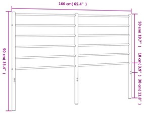 Cabeceira de cama 160 cm metal branco