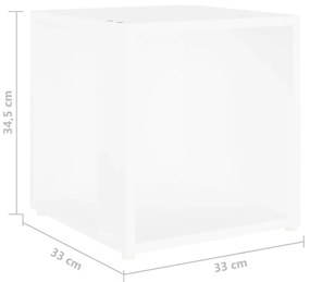 Mesa de apoio 33x33x34,5 cm contraplacado branco