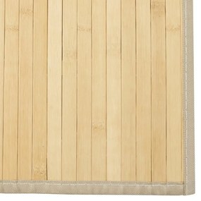 Tapete quadrado 100x100 cm bambu cor natural clara