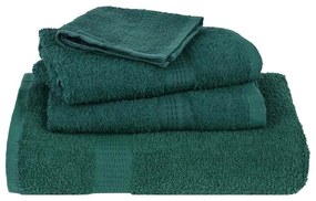 Toalhas de mãos 4 pcs 50x100 cm 360 gsm 100% algodão verde