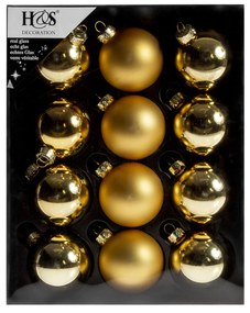 Bola Natal Dourado 6CM Pack 12