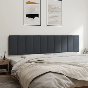 Almofadão de cabeceira 200 cm veludo cinzento-escuro