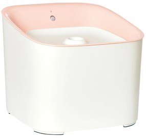 PawHut Dispensador de Água para Gatos 3L Fonte de Água Automática para Cães e Gatos com Sensor Infravermelho 3 Modos e Luz Indicadora LED 21x20x18cm Branco e Rosa