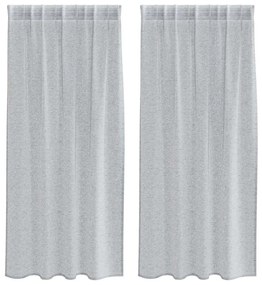 Cortinas 2 pcs Cinzento-escuro 140 x 175 cm Poliéster