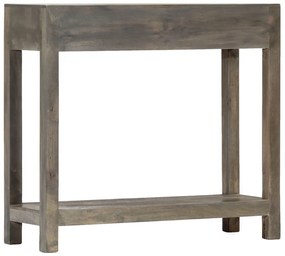 Mesa consola 86x30x76 cm madeira de mangueira maciça cinzento