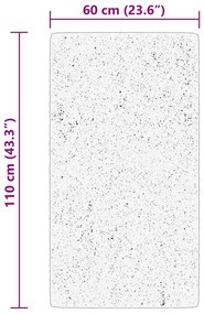 Tapete pelo curto macio e lavável HUARTE 60x110 cm cor creme