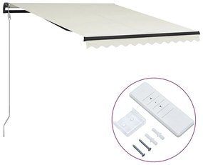 vidaXL Toldo retrátil automático 300x250 cm cor creme