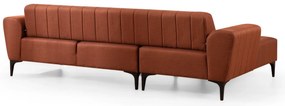 **** Sofá-Cama de Canto Hamlet – Vermelho Tijolo – 140x270 cm

**