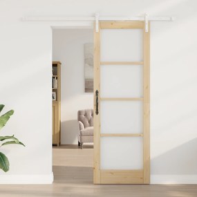Porta deslizante vidaXL com conjunto de hardware 'ORKDAL'madeira sólid