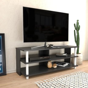 Móvel TV Pueblo – Branco e Antracite – 120 cm x 44,6 cm x 47,4 cm
