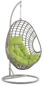 Cadeira suspensa em rattan creme com suporte ARPINO Beliani