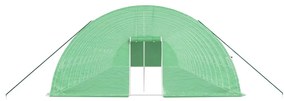 Estufa com estrutura de aço 108 m² 18x6x2,85 m verde