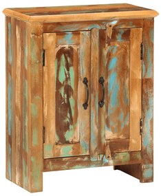 vidaXL Aparador com 2 portas 55x30x70 cm madeira recuperada maciça