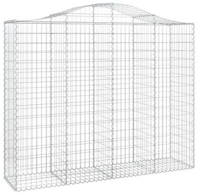 Cestos gabião arqueados 10 pcs 200x50x160/180 ferro galvanizado