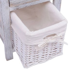 Mesa de cabeceira em madeira branco