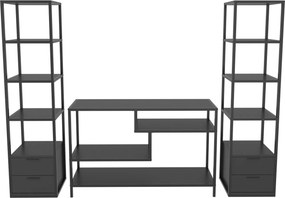 Móvel TV Robbins – Preto Antracite – 198 cm x 39 cm x 160 cm