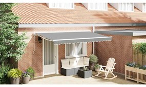 vidaXL Estrutura do Toldo Semi-Cassete Elétrico Retrátil em Metal