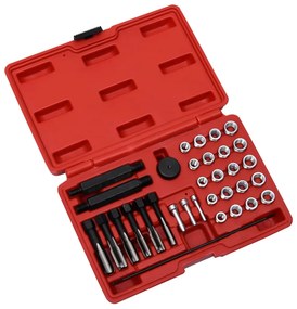 vidaXL Conj. reparação roscas velas incandescentes 33 pcs M8 M10 M12