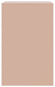 Mesa de cabeceira 34,5x39x62 cm aço rosa