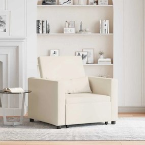 vidaXL Sofá-cama conversível de linho 3 em 1