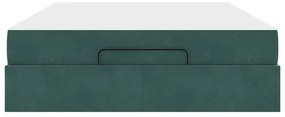 Estrutura da Cama Outros Verde-escuro 140 x 200 cm Veludo