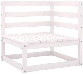 5 pcs conjunto lounge de jardim c/ almofadões pinho maciço
