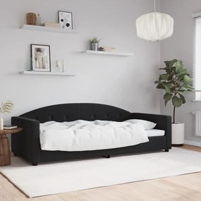 Sofá-cama 90x200 cm veludo preto