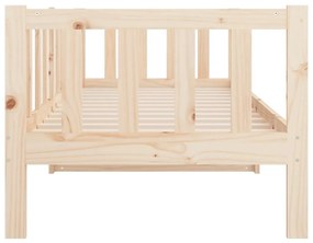 Sofá-cama sem colchão 90x190 cm madeira de pinho maciça