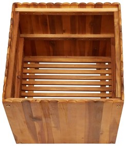 Vaso/floreira de jardim 50x50x50 cm madeira de acácia maciça