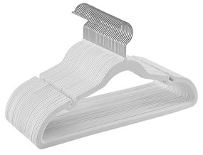 Cabides de veludo SONGMICS, pacote com 30 cabides para roupas, antiderrapantes, com entalhes nos ombros, barra para calças, gancho giratório 360°, economiza espaço, 0,6 cm de espessura, 43 cm de comprimento, branco nuvem CRF029W03