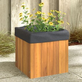 vidaXL Vaso/floreira de jardim 25x25x25 cm madeira de acácia maciça