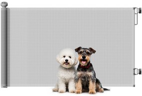 PawHut Barreira para Cães Retráctil 0-140 cm Porta para Cães Pequenos